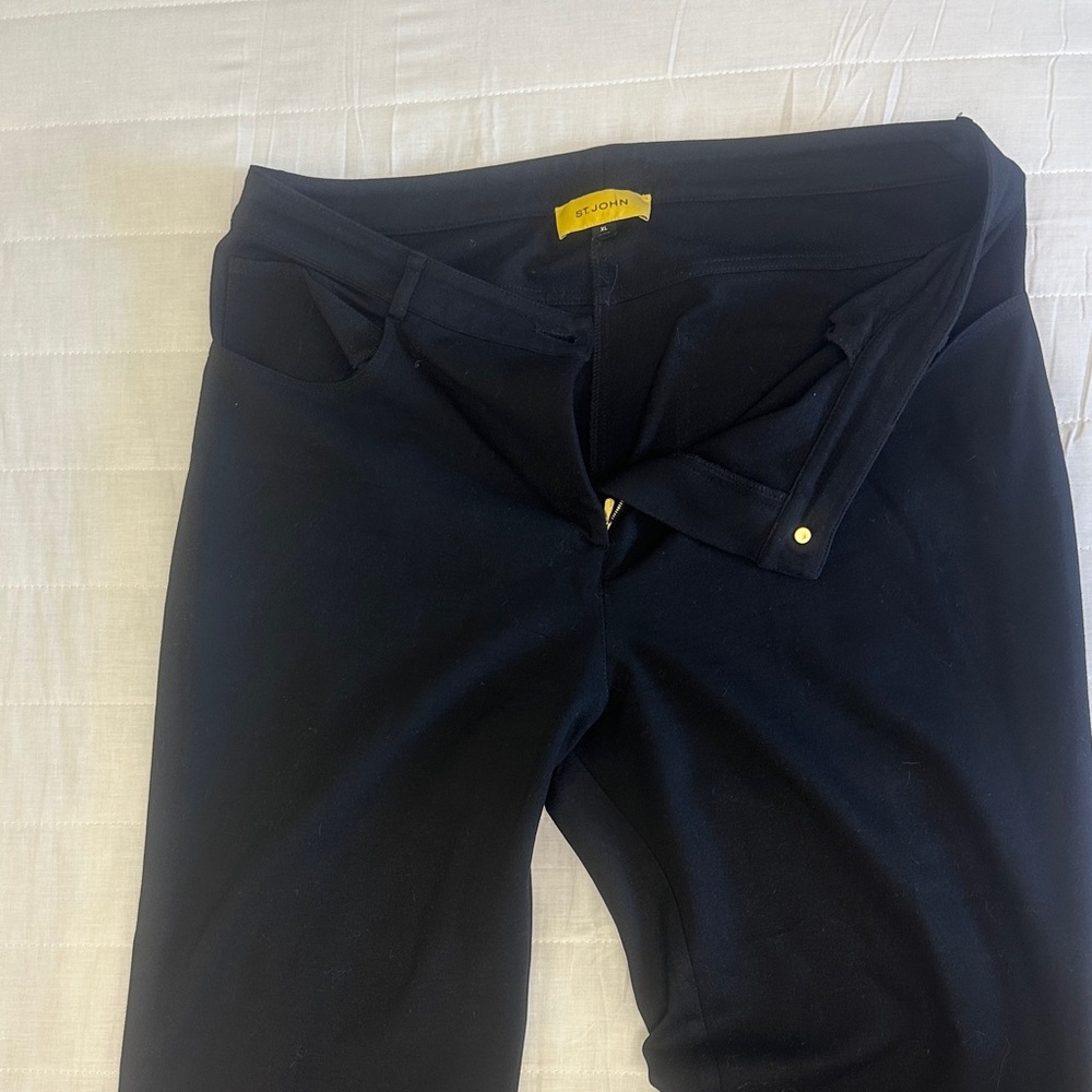 St. John Black Stretch Trousers